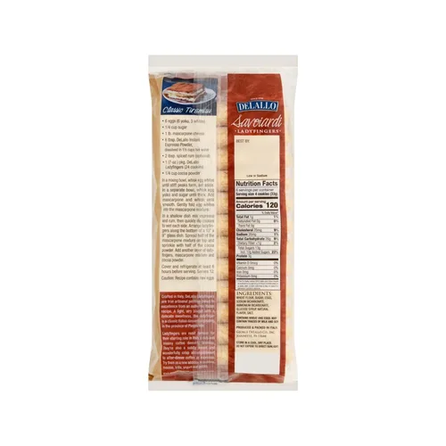 Miniatura 7 de DeLallo Savoiardi Lady Fingers, caja de 7.06 onzas, paquete de 6, para tiramisú, horneados en Italia