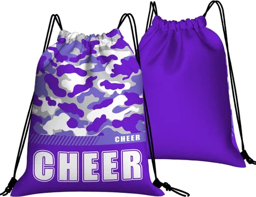 Miniatura 50 de Mochila con cordón impermeable para gimnasio, bolsas con cordón, bolsa de cuerda deportiva, mochila de camuflaje, Bolsas con cordón Cheer - Bolsas