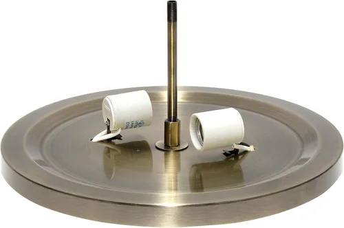 Miniatura 9 de Diseños elegantes FM1000-ABS Lámpara de techo de cristal en forma de elipse de 13 pulgadas moderna de metal con 2 luces en forma de cuenco