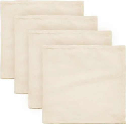 Miniatura 5 de Fundas de muselina sin blanquear para kombucha, paquete de 4 con bandas de goma, cuadrado de 10 pulgadas que se adapta a una amplia variedad