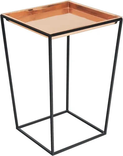Miniatura 7 de Achla Designs Soporte para plantas Arne, 14" de alto con bandeja de cobre