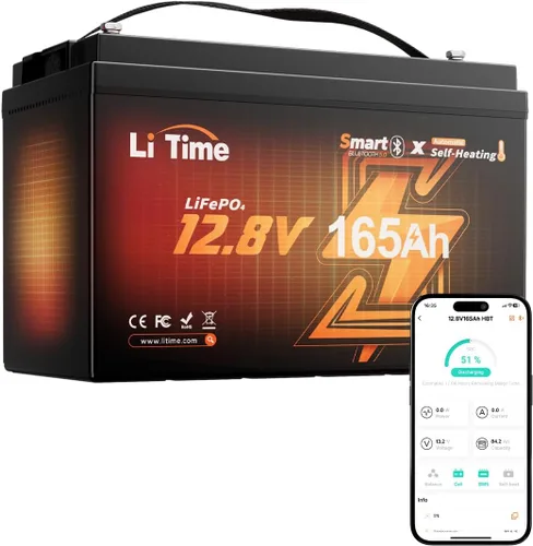 Miniatura 16 de LiTime Batería LiFePO4 de 12 V 230 Ah, recargable, de litio, más de 4000 ciclos profundos, energía de respaldo para casa rodante, remolque de viaje