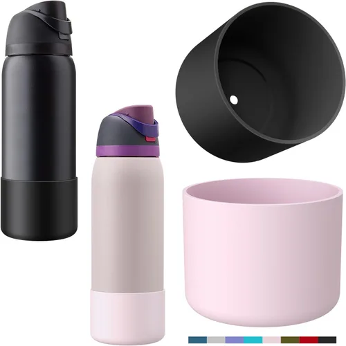 2 piezas 2 colores funda de silicona para botella de agua para Owala, funda protectora antideslizante para FreeSip/Twist/Flip, accesorios para