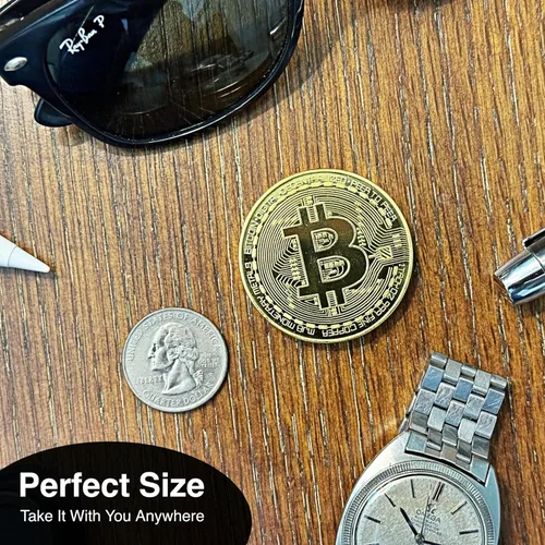Miniatura 5 de Moneda de Bitcoin Edición de Coleccionista - Criptomoneda conmemorativa coleccionable en caja protectora de acrílico - Perfecta para entusiastas