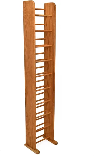 Miniatura 14 de Wood Shed Hill 04 Series - Estante de almacenamiento de CD estilo clavija, estante de almacenamiento de madera de roble real y estantes de Miel