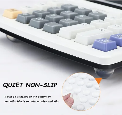 Miniatura 6 de Paquete combinado de 256 piezas de topes protectores adhesivos transparentes, 2 tamaños, círculo plano, autoadhesivos para amortiguar el sonido