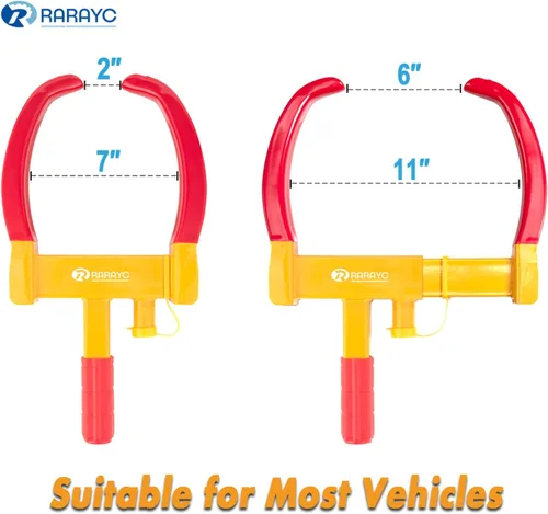 Miniatura 2 de Paquete de 4 cerraduras de rueda universales resistentes para remolque de seguridad, antirrobo, para la mayoría de automóviles, motocicletas, SUV