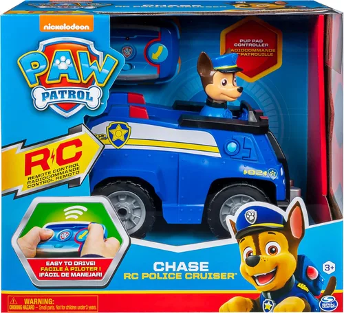 Miniatura 4 de Paw Patrol 6054190 Chase - Crucero de policía a control remoto con dirección de 2 vías, para niños de 3 años en adelante, multicolor