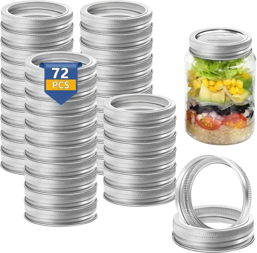 Miniatura 10 de Anillos para conservas de boca regular, 24 unidades, anillos de tarro de masón, sellos de boca regular, anillo de tarro de conserva, bandas de metal