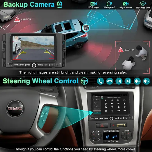 Miniatura 4 de Radio de coche 4G+64G Android 13 para Chevy Silverado GMC Sierra Buick Enclave Yukon, estéreo de coche con pantalla táctil IPS de 7" incorporada