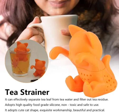 Miniatura 5 de Infusor de té para té de hojas sueltas, animales coladores de silicona, un regalo divertido e ideal para los amantes del té, amigos y familiares