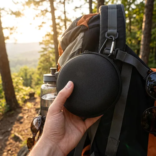 Miniatura 4 de Zerone Bolsa de transporte para altavoz Bluetooth B&O, bolsa protectora de altavoz con mosquetón para actividades al aire libre