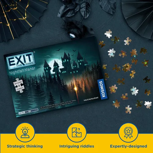 Miniatura 6 de EXIT: Nightfall Manor (con rompecabezas) EXIT: The Game – Un juego de Kosmos Familia-Amigable Experiencia de Escape Room en casa basada