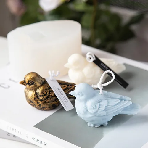 Miniatura 3 de Moldes de jabón de pájaro 3D, molde de resina hecho a mano, molde de vela, moldes de arte para manualidades, decoraciones de pasteles