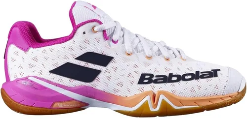 Miniatura 2 de Babolat Shadow Tour - Zapatos de bádminton para mujer, BlancoRosa