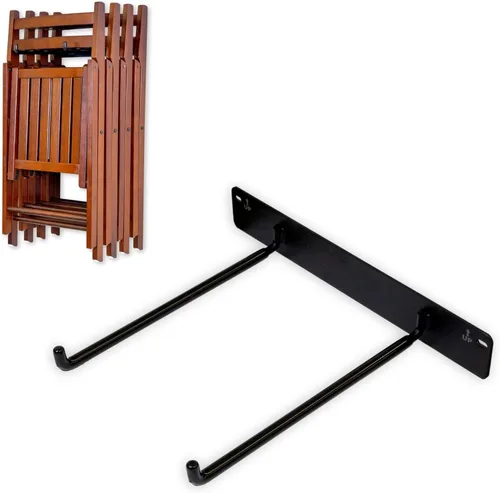 Miniatura 8 de StoreYourBoard Estante de almacenamiento para sillas triple – Estante de sillas plegables resistente para la organización del hogar y la cochera