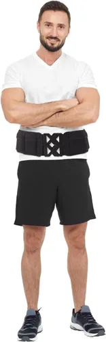 Miniatura 4 de Cinturón de fitness con peso, para caminar, correr, entrenamiento con pesos ajustables de hasta 10 libras, tecnología de enfriamiento, unisex Negro