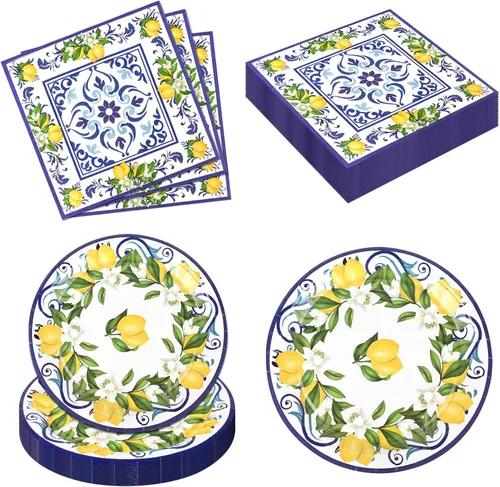 Miniatura 17 de 50 Pcs Back To School Plates and Napkins First Day of School Dinnerware Disposable Paper Tableware Party Decorations for Welcome Back to School
