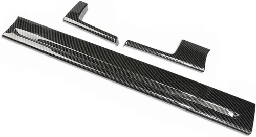 Miniatura 6 de Adhesivo para panel de tablero de consola central de automóvil para Porsche Cayenne 2018 2019 2020 2021 (grano de carbono)