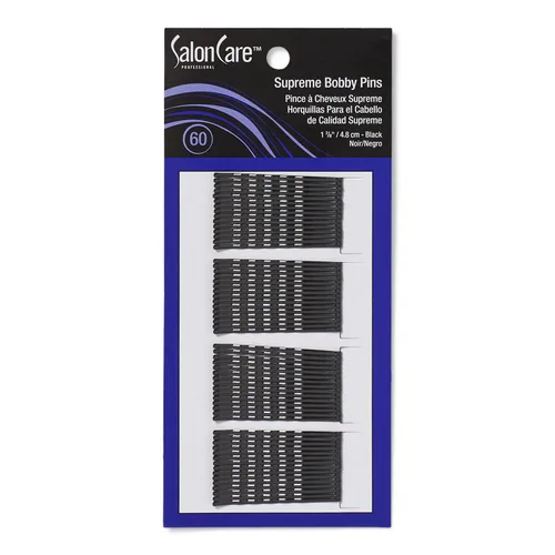 Salon Care Pinzas Bobby profesionales Supreme negras 60 unidades