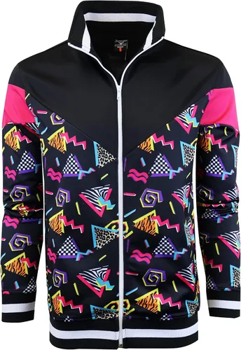 Miniatura 2 de SCREENSHOT Chaqueta deportiva urbana de hip hop prémium para hombre, con cinta lateral, ropa deportiva urbana y ropa de calle