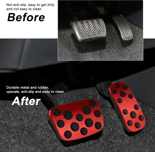 Miniatura 5 de CKE Compatible con Toyota Corolla 2026 2025 2024 2023 2022 2021 2020 2019 Accesorios Fundas Antideslizantes Deportivas para Pedal de Auto Freno