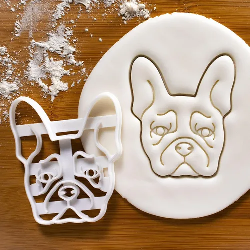 Miniatura 5 de Juego de 2 cortadores de galletas Bulldog Francés (Diseños: Cuerpo y Cara), 2 piezas - Bakerlogy