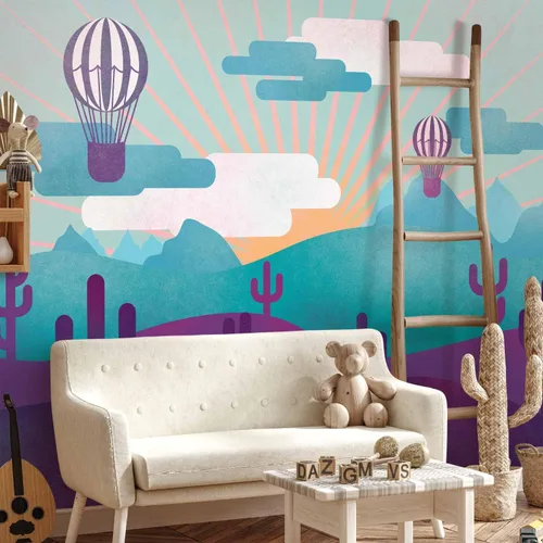 Miniatura 6 de artgeist Mural de pared para niños, 173 x 124 pulgadas, papel tapiz autoadhesivo removible, gran adhesivo, decoración de pared, diseño de globos, #05