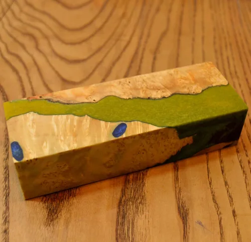 Miniatura 7 de Estabilizado BURL Madera Bloque de madera Torneado en blanco Mango Cuchillos Cuchillo Cactus Jugo Estabilizador (#285)