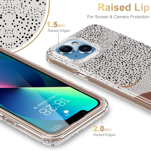 Miniatura 3 de Esdot Funda protectora para iPhone 13 Mini con protector de pantalla integrado, protección de grado militar con diseños de moda para mujeres