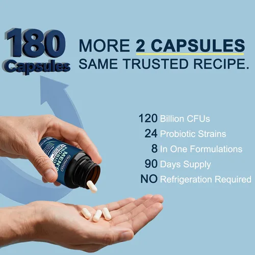 Miniatura 2 de DRFOSTER Probióticos para hombres Salud digestiva, 120 mil millones de UFC probióticos para hombre con enzimas y prebióticos y palma enana americana