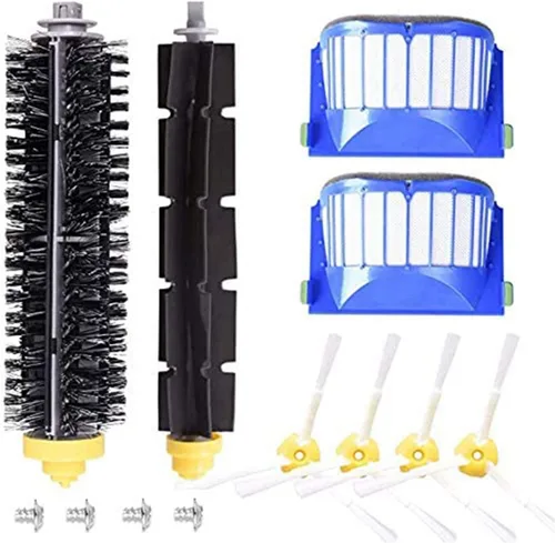 DLD Accesorio para iRobot Roomba 600 610 620 630 645 650 655 660 680 500 Series Modelo 595 Kit de repuesto Kit de piezas de repuesto Filtro lateral