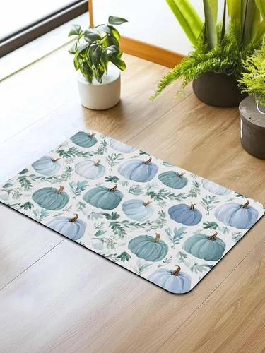 Miniatura 2 de Tapete de baño de eucalipto a cuadros para bañera, antideslizante, de secado rápido y absorbente, tierra de diatomeas, cocina, ducha, fregadero