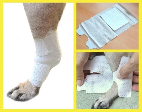 Miniatura 8 de PawFlex Vendajes para heridas articulares y de área grande para perros, gatos y otras mascotas. Ideal para esguinces de articulaciones de piernas
