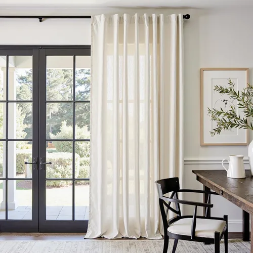 Miniatura 28 de JINCHAN Cortinas de lino de 108 pulgadas de largo, juego de 2 paneles, cortinas de ventana para sala de estar y dormitorio, cortinas
