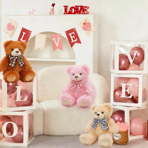 Miniatura 8 de MorisMos Oso de Peluche Relleno, Pequeño Oso de Peluche de 14'' Juguete de Peluche Regalo para Niño Niña Bebé Adolescente Adulto, Tierno Juguete