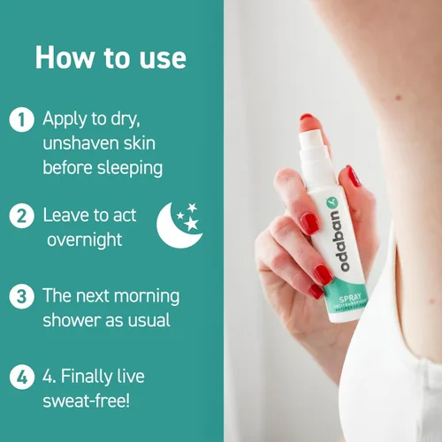 Miniatura 9 de Desodorante antitranspirante odaban, fuerza clínica y protección, desodorante para hombres y mujeres para sudoración escisiva e hiperhidrosis, sin