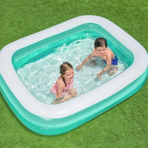 Miniatura 3 de Piscina inflable rectangular para la familia color azul