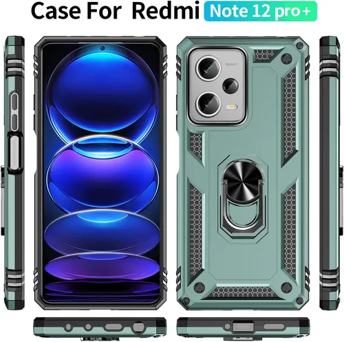 Miniatura 2 de Funda para Xiaomi redmi Note 12 Pro Plus 5G con protector de pantalla, soporte delgado protección militar a prueba de golpes Armor Defender Funda