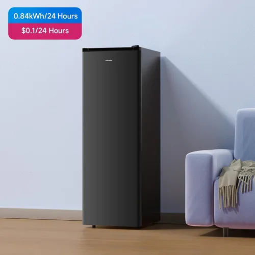 Miniatura 7 de BANGSON - Congelador vertical, congelador independiente de 7.0 pies cúbicos, congelador/refrigerador vertical convertible de una puerta para cocina