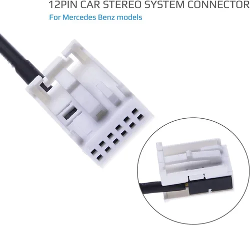 Miniatura 2 de Keple Cable adaptador auxiliar para automóvil de 0.138 in de audio auxiliar para Mercedes Clase A W169, W245, B W245, W203, C W209, W203, CLK X164