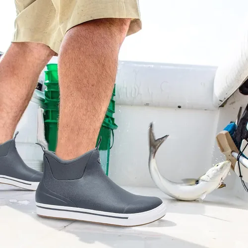 Miniatura 2 de WTW Botas de lluvia unisex para hombres y mujeres, botas de goma impermeables para pesca, botas de neopreno, zapatos de jardín al tobillo