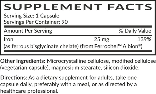 Miniatura 6 de Futurebiotics Bisglicinato de hierro 25 mg suave para el estómago, apoya la energía y la producción saludable de glóbulos rojos - Fórmula