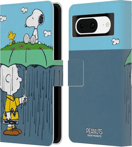 Miniatura 44 de Head Case Designs Officially Licensed Peanuts Snoopy & Woodstock 2 Halfs and Laughs Leather Wallet Case Compatible with Google Pixel 8 Snoopy