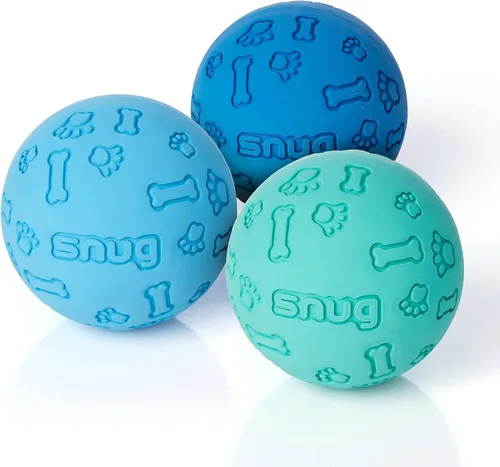 Miniatura 15 de Snug Pelotas de goma para perros pequeños y medianos, tamaño de pelota de tenis, prácticamente indestructibles (paquete de 3, calientes)