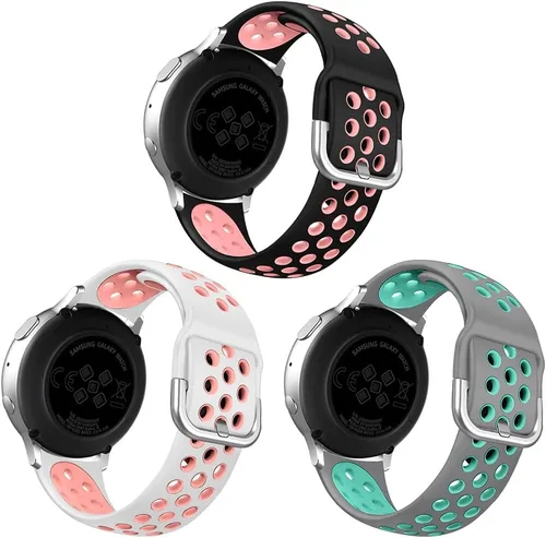 Paquete de 3 correas compatibles con Samsung Galaxy Watch Active 2 de 1.575 pulgadas, 1.732 pulgadas/Active/Galaxy Watch 3 Band 1.614 pulgadas/Watch