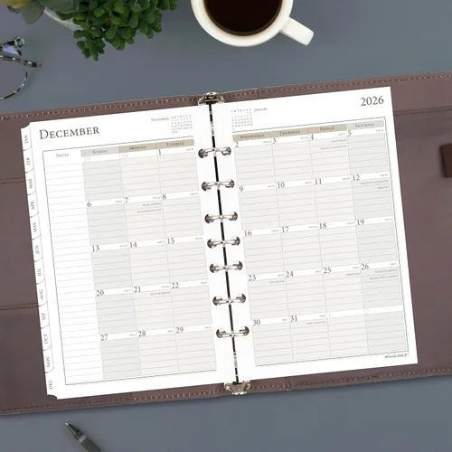 Miniatura 3 de AT-A-GLANCE Agenda 2026, diaria, 5-1/2 x 8-1/2 pulgadas, tamaño de escritorio 4, recarga de una página por día, hojas sueltas (481-125-26)