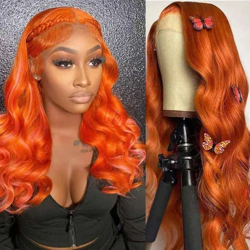Miniatura 26 de Srakuw Wear and Go - Pelucas de cabello humano sin pegamento, precortadas con encaje frontal, pelucas para mujeres negras, sin pegamento, onda