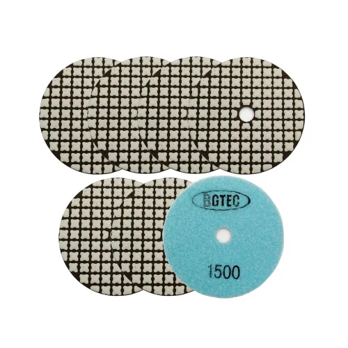 Miniatura 31 de BGTEC Juego de almohadillas de pulido de diamante seco de 4 pulgadas, kit de 8 almohadillas de grano 400 para granito, mármol, piedra de cuarzo