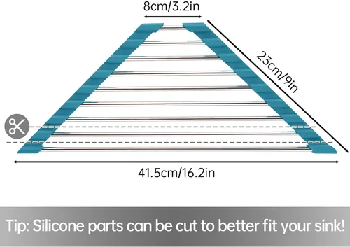 Miniatura 4 de Tomorotec - Estante enrollable triangular para secar platos para la esquina del fregadero, pequeño, plegable, de acero inoxidable, sobre el Verde